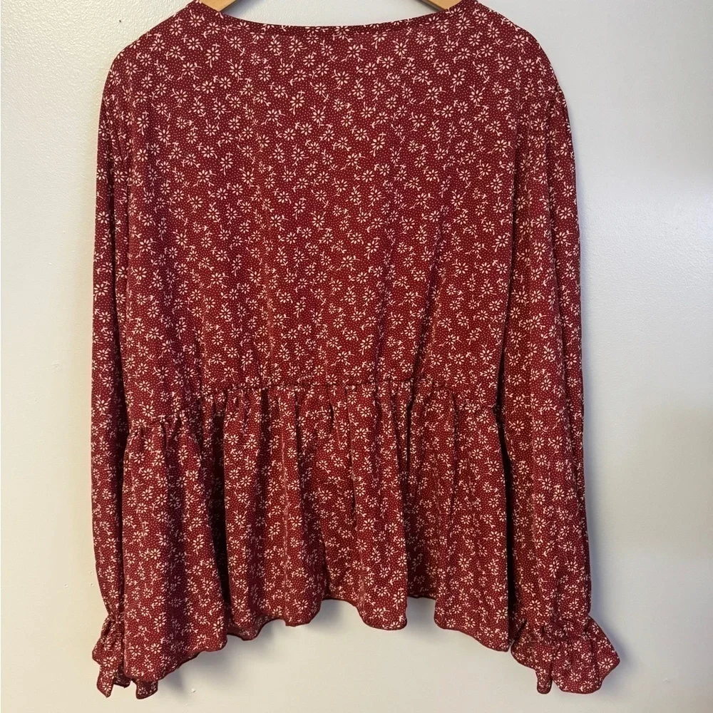 0424-30 Shein Curve Rust Top
